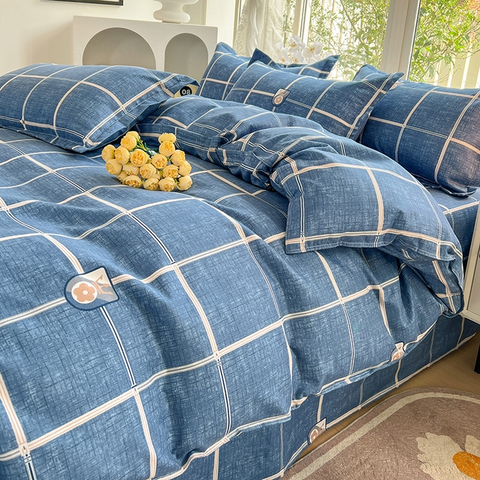 91家纺网 家纺一手货源 找家纺 文黛家居 2025新款植物羊绒小版花四件套 绅士