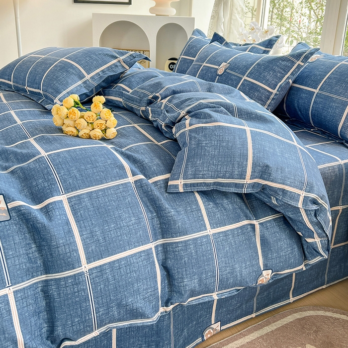 91家纺网 家纺一手货源 找家纺 文黛家居 2025新款植物羊绒小版花四件套 绅士