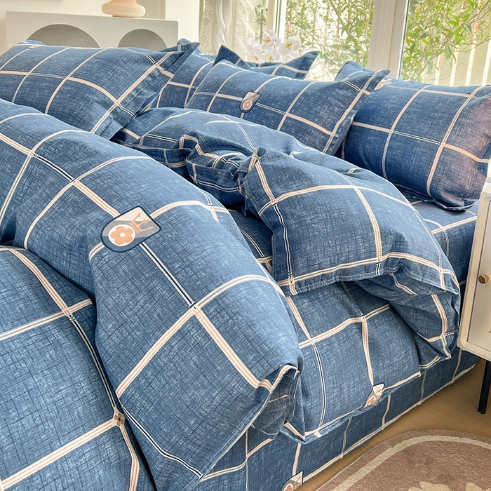 91家纺网 家纺一手货源 找家纺 文黛家居 2025新款植物羊绒小版花四件套 绅士