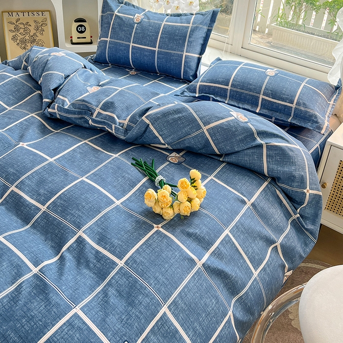 91家纺网 家纺一手货源 找家纺 文黛家居 2025新款植物羊绒小版花四件套 绅士