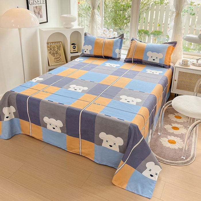 91家纺网 家纺一手货源 找家纺 文黛家居 2025新款植物羊绒小版花四件套 小熊宝贝