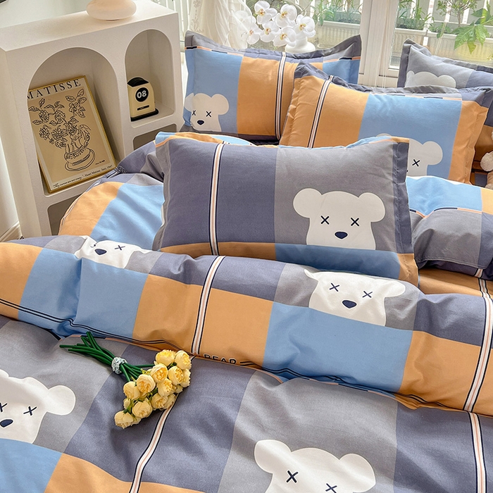 91家纺网 家纺一手货源 找家纺 文黛家居 2025新款植物羊绒小版花四件套 小熊宝贝