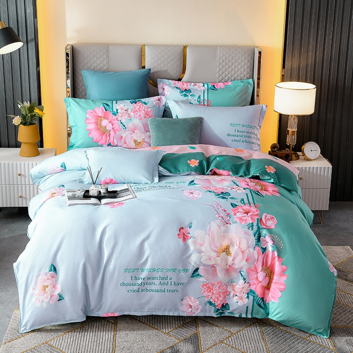 91家纺网 家纺一手货源 找家纺 （总）文黛家居 2025新款-植物羊绒大版花四件套