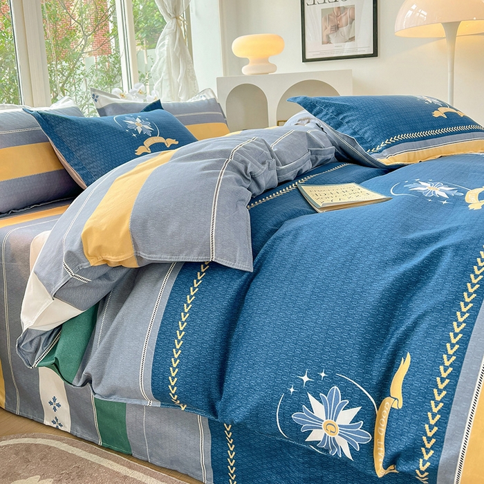 91家纺网 家纺一手货源 找家纺 文黛家居 2025新款植物羊绒小版花四件套 星语