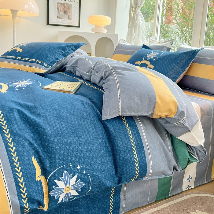 91家纺网 家纺一手货源 找家纺 文黛家居 2025新款植物羊绒小版花四件套 星语