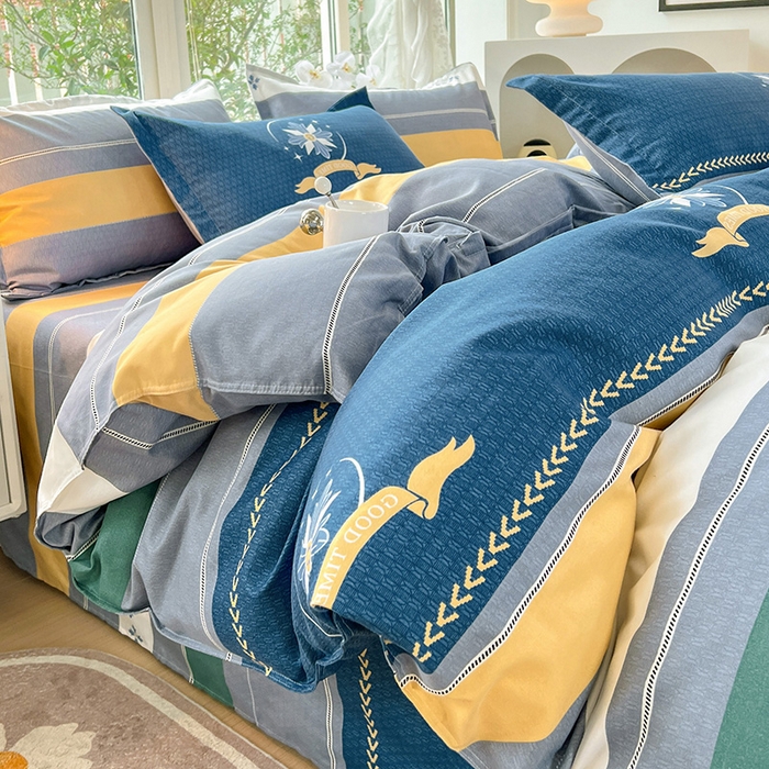 91家纺网 家纺一手货源 找家纺 文黛家居 2025新款植物羊绒小版花四件套 星语