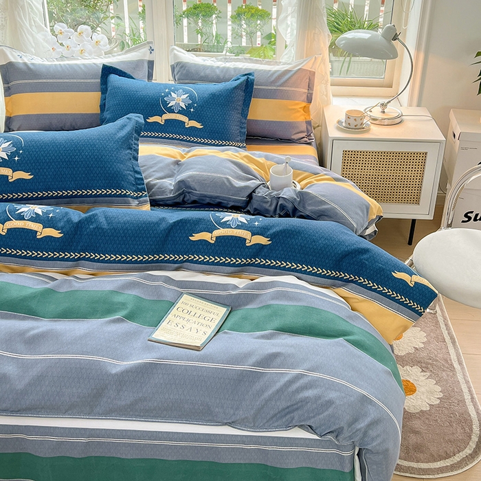 91家纺网 家纺一手货源 找家纺 文黛家居 2025新款植物羊绒小版花四件套 星语