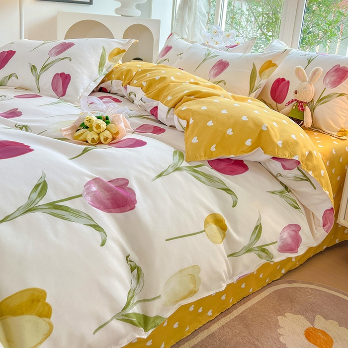 91家纺网 家纺一手货源 找家纺 文黛家居 2025新款植物羊绒小版花四件套 雅韵