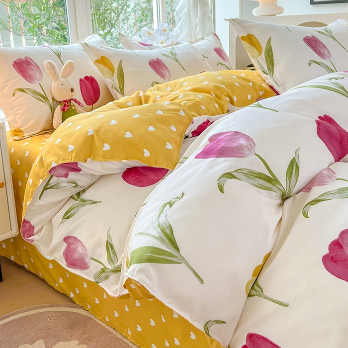 91家纺网 家纺一手货源 找家纺 文黛家居 2025新款植物羊绒小版花四件套 雅韵