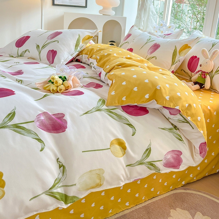 91家纺网 家纺一手货源 找家纺 文黛家居 2025新款植物羊绒小版花四件套 雅韵