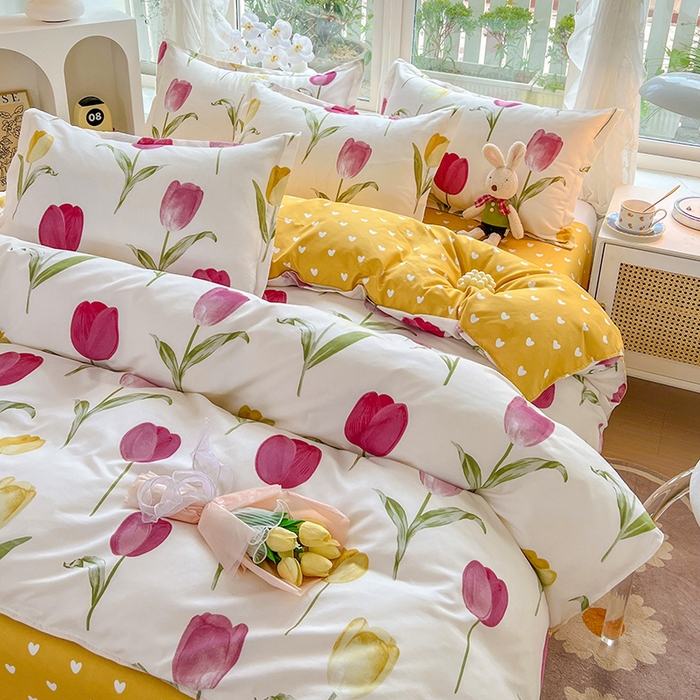 91家纺网 家纺一手货源 找家纺 文黛家居 2025新款植物羊绒小版花四件套 雅韵