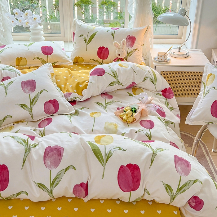 91家纺网 家纺一手货源 找家纺 文黛家居 2025新款植物羊绒小版花四件套 雅韵