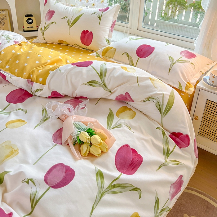 91家纺网 家纺一手货源 找家纺 文黛家居 2025新款植物羊绒小版花四件套 雅韵