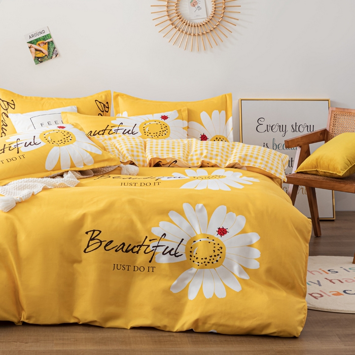 91家纺网 家纺一手货源 找家纺 文黛家居 2025新款-植物羊绒大版花四件套 春暖花开