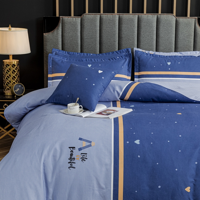 91家纺网 家纺一手货源 找家纺 文黛家居 2025新款-植物羊绒大版花四件套 点点心意