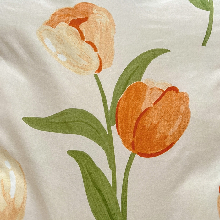 91家纺网 家纺一手货源 找家纺 文黛家居 2025新款植物羊绒小版花四件套 郁金香-绿