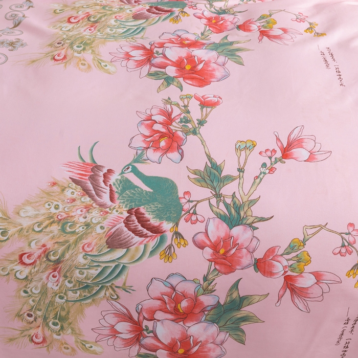 91家纺网 家纺一手货源 找家纺 文黛家居 2025新款-植物羊绒大版花四件套 百鸟朝凤