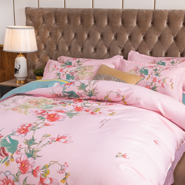 91家纺网 家纺一手货源 找家纺 文黛家居 2025新款-植物羊绒大版花四件套 百鸟朝凤