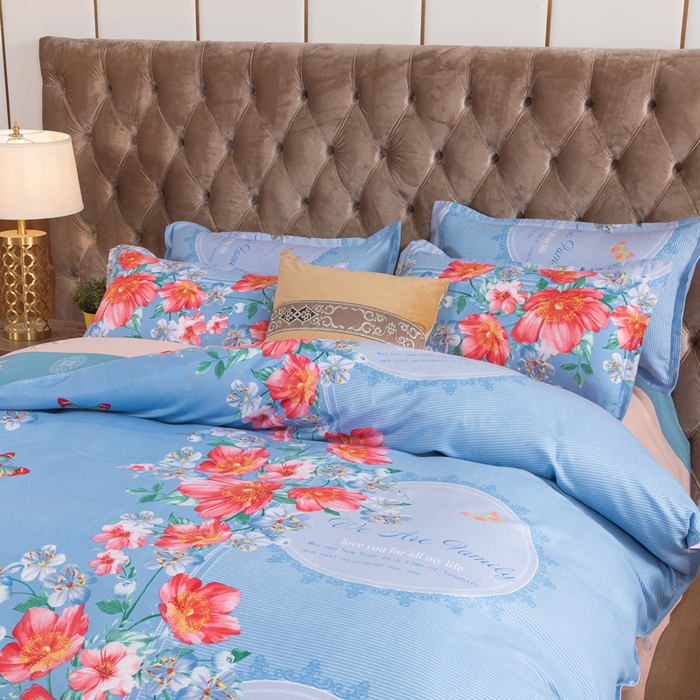 91家纺网 家纺一手货源 找家纺 文黛家居 2025新款-植物羊绒大版花四件套 花锦世界