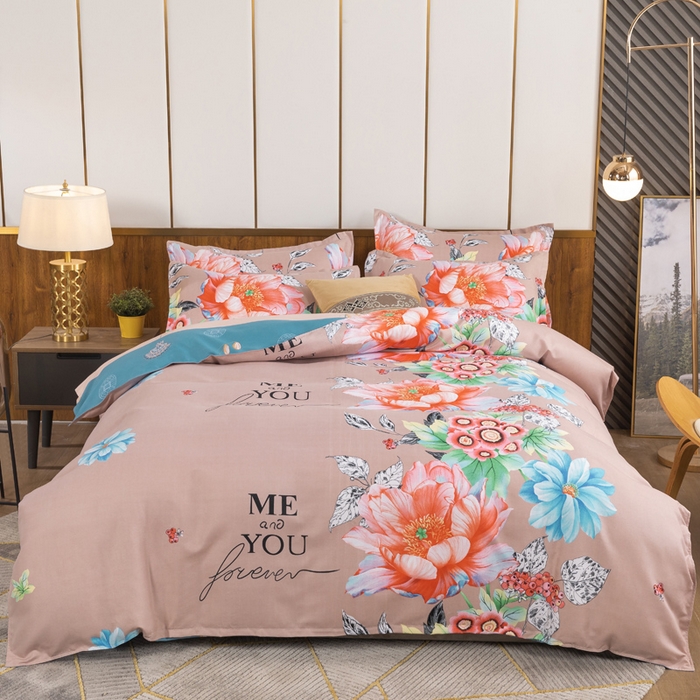 91家纺网 家纺一手货源 找家纺 文黛家居 2025新款-植物羊绒大版花四件套 花语遥香