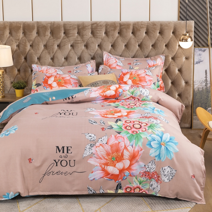 91家纺网 家纺一手货源 找家纺 文黛家居 2025新款-植物羊绒大版花四件套 花语遥香