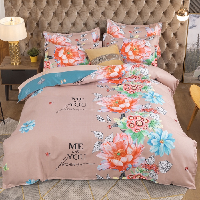 91家纺网 家纺一手货源 找家纺 文黛家居 2025新款-植物羊绒大版花四件套 花语遥香