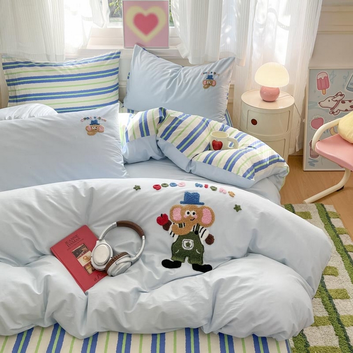 91家纺网 家纺一手货源 找家纺 （总）泽西家纺+V17798841158发大图 2025新品A类加密全棉40支13376简约风双拼纯色纯棉四件套单被套枕套三件套