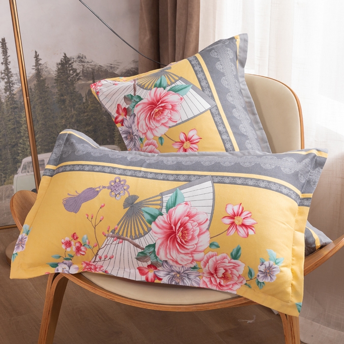 91家纺网 家纺一手货源 找家纺 文黛家居 2025新款-植物羊绒大版花四件套 锦绣芳华