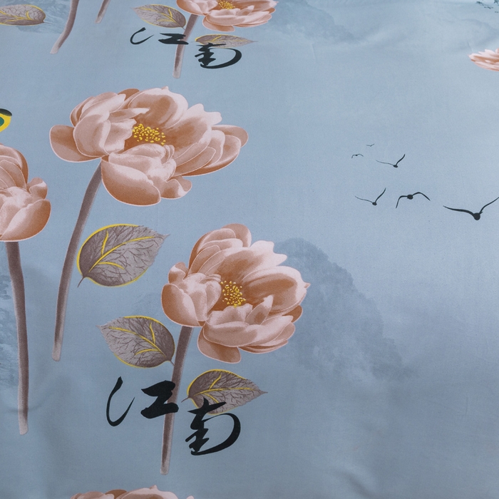 91家纺网 家纺一手货源 找家纺 文黛家居 2025新款-植物羊绒大版花四件套 秋菊