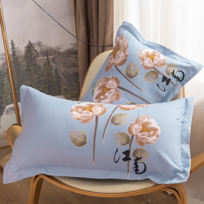 91家纺网 家纺一手货源 找家纺 文黛家居 2025新款-植物羊绒大版花四件套 秋菊