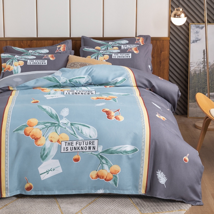 91家纺网 家纺一手货源 找家纺 文黛家居 2025新款-植物羊绒大版花四件套 秋收