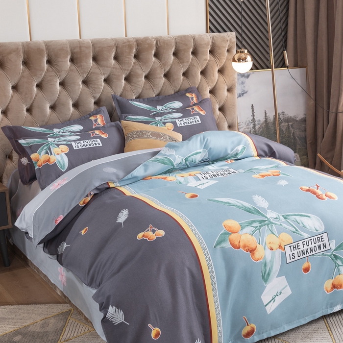 91家纺网 家纺一手货源 找家纺 文黛家居 2025新款-植物羊绒大版花四件套 秋收