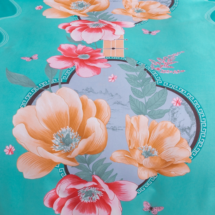 91家纺网 家纺一手货源 找家纺 文黛家居 2025新款-植物羊绒大版花四件套 世外桃源