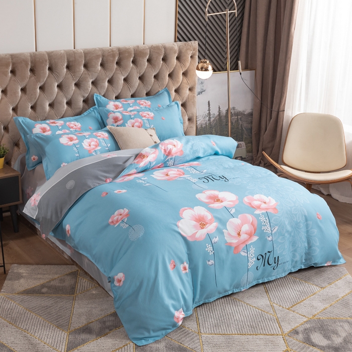 91家纺网 家纺一手货源 找家纺 文黛家居 2025新款-植物羊绒大版花四件套 恬爱