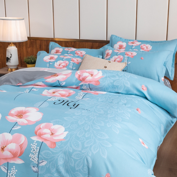 91家纺网 家纺一手货源 找家纺 文黛家居 2025新款-植物羊绒大版花四件套 恬爱