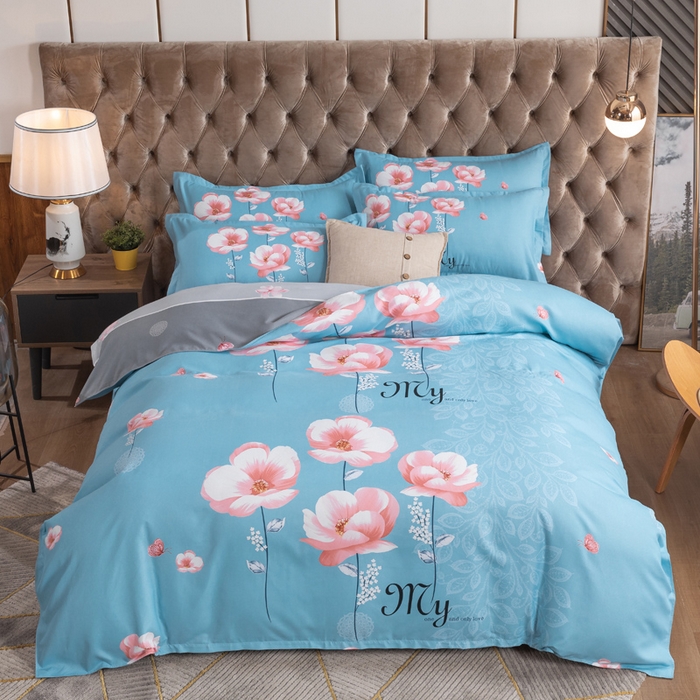 91家纺网 家纺一手货源 找家纺 文黛家居 2025新款-植物羊绒大版花四件套 恬爱