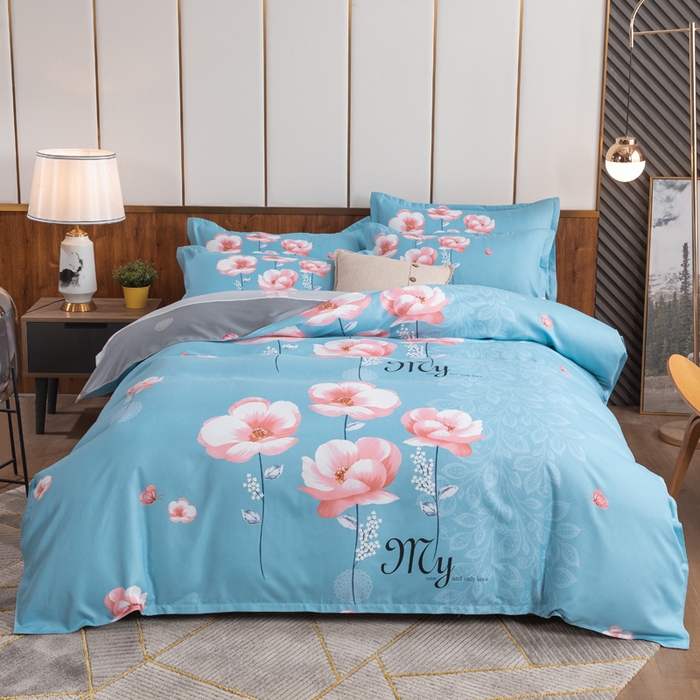 91家纺网 家纺一手货源 找家纺 文黛家居 2025新款-植物羊绒大版花四件套 恬爱