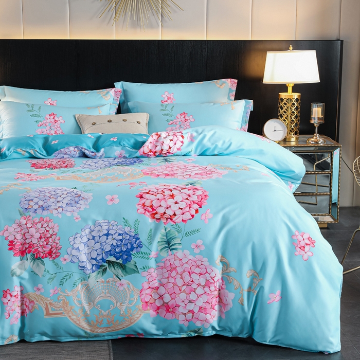 91家纺网 家纺一手货源 找家纺 文黛家居 2025新款-植物羊绒大版花四件套 百花齐放