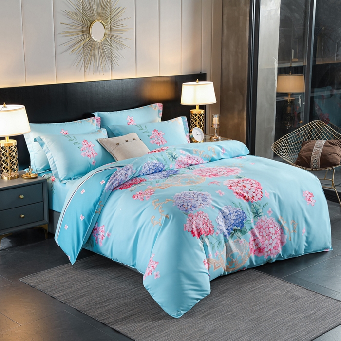 91家纺网 家纺一手货源 找家纺 文黛家居 2025新款-植物羊绒大版花四件套 百花齐放