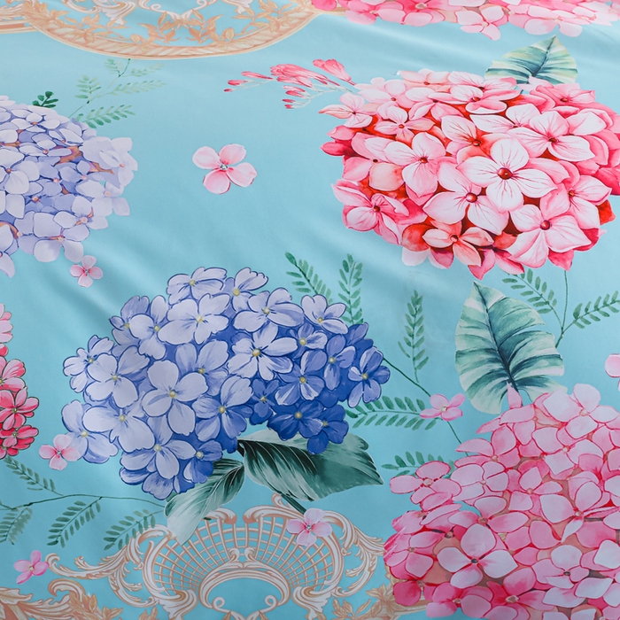 91家纺网 家纺一手货源 找家纺 文黛家居 2025新款-植物羊绒大版花四件套 百花齐放