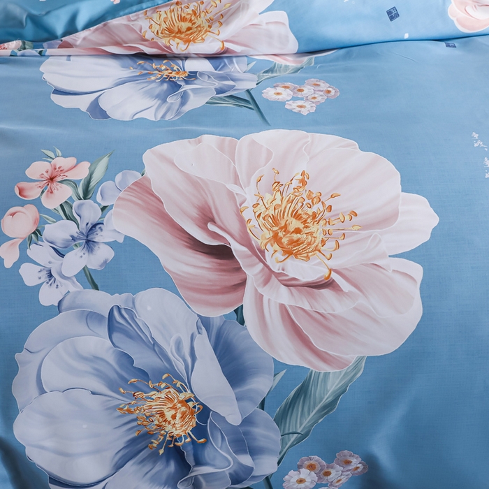 91家纺网 家纺一手货源 找家纺 文黛家居 2025新款-植物羊绒大版花四件套 冰心玉骨