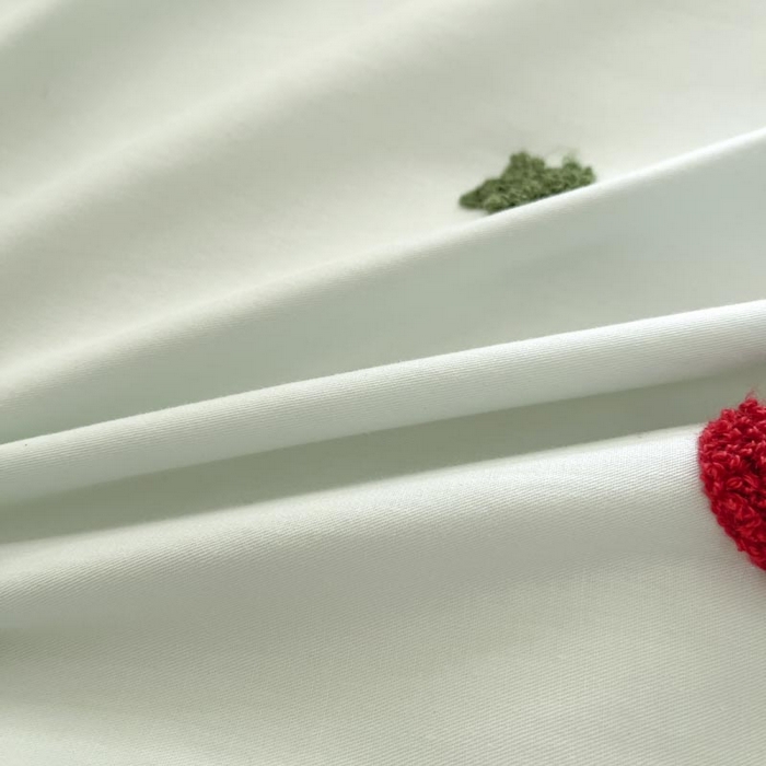 91家纺网 家纺一手货源 找家纺 泽西家纺+V17798841158发大图 2025新品全棉毛巾绣多巴胺条纹纯棉四件套三件套 小象贝格-水绿