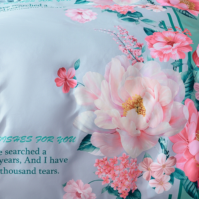 91家纺网 家纺一手货源 找家纺 文黛家居 2025新款-植物羊绒大版花四件套 花花世界