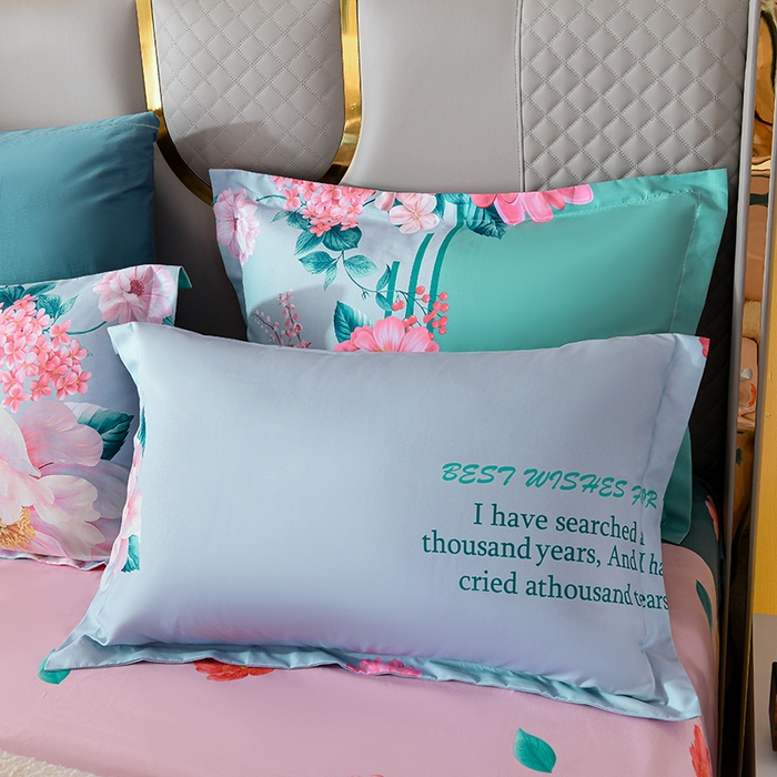 91家纺网 家纺一手货源 找家纺 文黛家居 2025新款-植物羊绒大版花四件套 花花世界