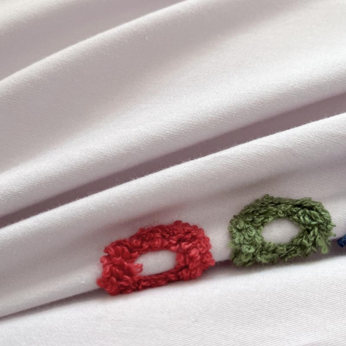 91家纺网 家纺一手货源 找家纺 泽西家纺+V17798841158发大图 2025新品全棉毛巾绣多巴胺条纹纯棉四件套三件套 小象贝格-芋紫