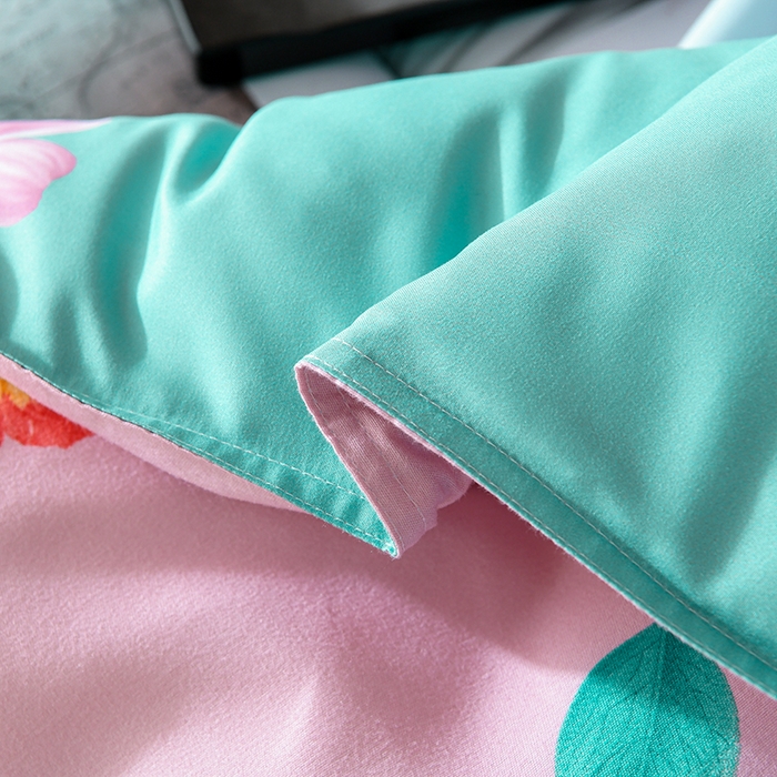 91家纺网 家纺一手货源 找家纺 文黛家居 2025新款-植物羊绒大版花四件套 花花世界