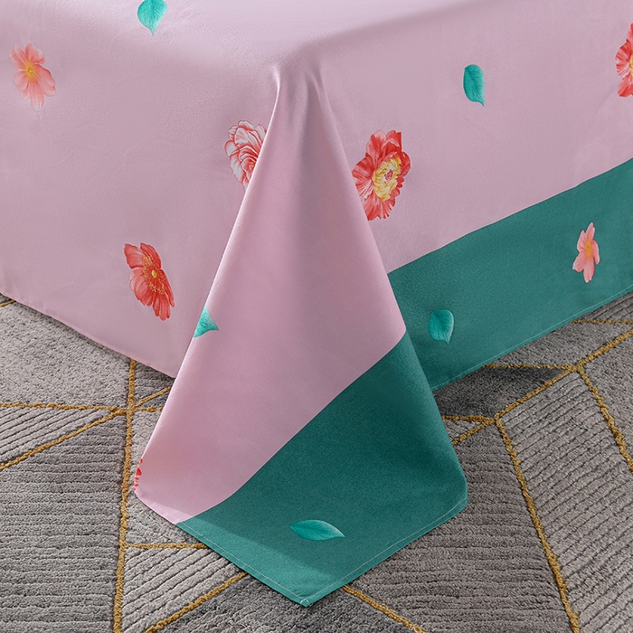 91家纺网 家纺一手货源 找家纺 文黛家居 2025新款-植物羊绒大版花四件套 花花世界