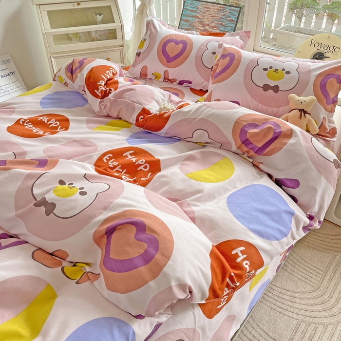 91家纺网 家纺一手货源 找家纺 文黛家居 2025新款植物羊绒小版花四件套 快乐时光