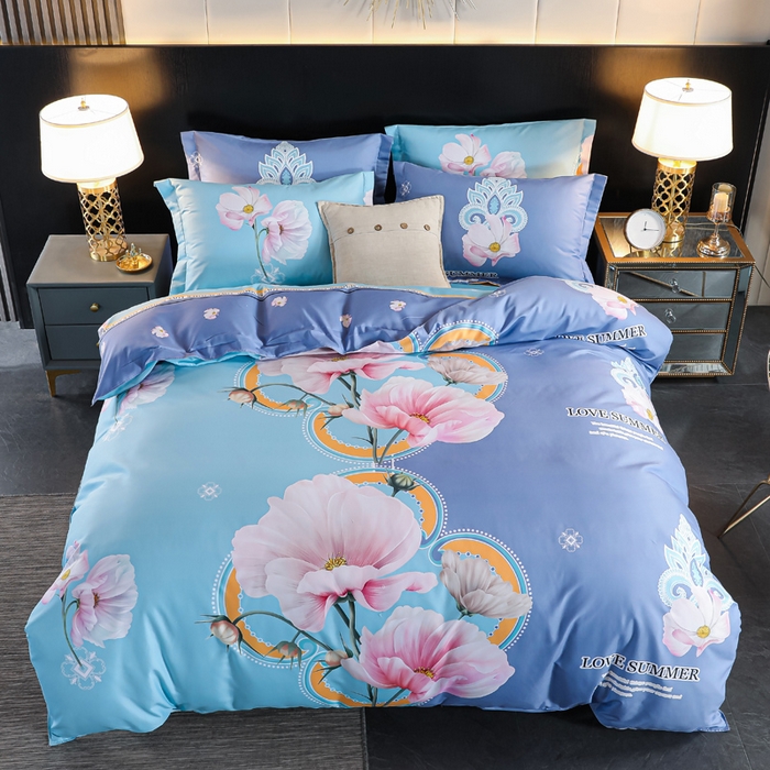 91家纺网 家纺一手货源 找家纺 文黛家居 2025新款-植物羊绒大版花四件套 金枝玉叶