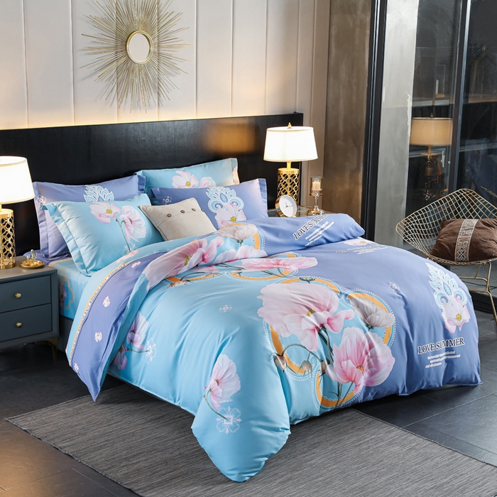 91家纺网 家纺一手货源 找家纺 文黛家居 2025新款-植物羊绒大版花四件套 金枝玉叶